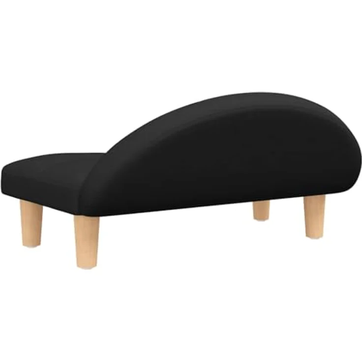 vidaXL Hundematratze Schwarzes Haustier-Sofa aus massivem Kiefernholz, 70 x 52 x 30 cm – Bild 5
