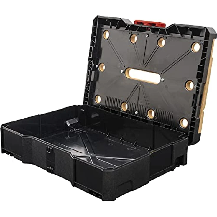 Stier Systainer T-LOC MFT BLACK-Edition, mobiler Werkzeugkoffer mit rutschfester Haftunterlage und flexiblem Stauraum, schwarz – Bild 2