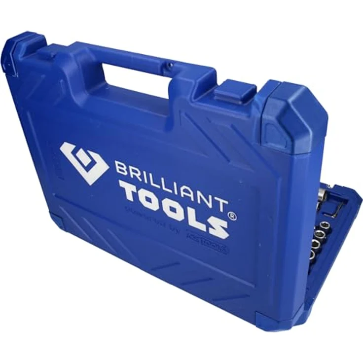 BRILLIANT TOOLS BT023094 Steckschlüssel-Satz, 94-tlg, 1/4" & 1/2", 2-Komponenten-Griff, inkl. Umschaltknarre mit Rechts-/Linkslauf – Bild 5