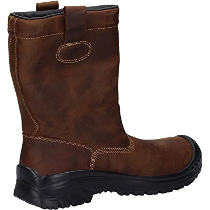 SIXTON MONTANA OUTDRY S3, Sicherheitsschuhe aus gefettetem Wildleder, braun, Gr. 44, mit Thinsulate-Isolierung und rutschfester PU/PU-Sohle – Bild 4
