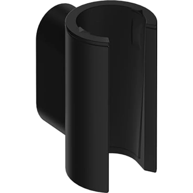 hansgrohe Porter Fine Duschkopfhalterung, mattschwarz, für Brauseschläuche mit konischer Mutter, Wandbefestigung, hochwertiges Design – Bild 1