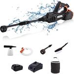 Yard Force 20V AquaJet-2 Akku-Hochdruckreiniger LW C04 mit 5-in-1 Verstellbarer Düse, Max. 45 Bar, 360 L/H Elektrischer tragbarer Hochdruckreiniger mit Zubehör, inkl. 20V / 4.0 Ah Lithium-Ionen-Akku