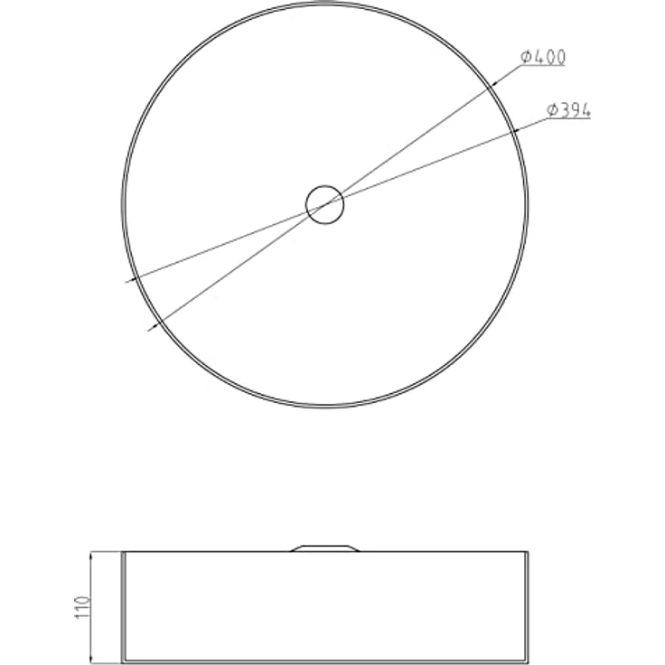 BERNSTEIN® Handwaschbecken Aufsatzwaschbecken NT04 rund Ø 40cm Edelstahl in Schwarz matt, Gäste-Waschbecken mit dünnem Rand – Bild 4