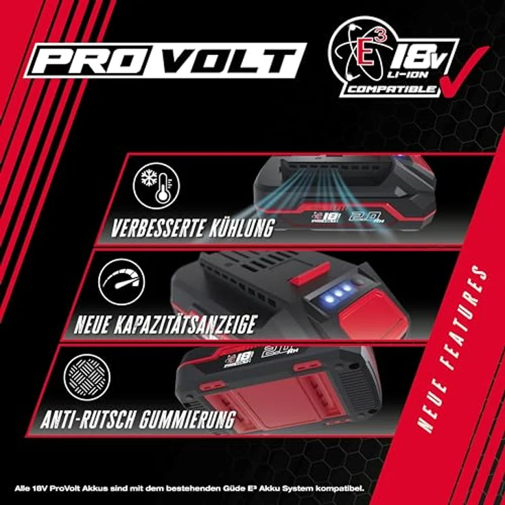 Güde Ladegerät + Akku-Kit Lgap 18-3040 P, Starter-Kit 18V E³ mit 4,0 Ah Akku und 80 W Ladegerät – Bild 4