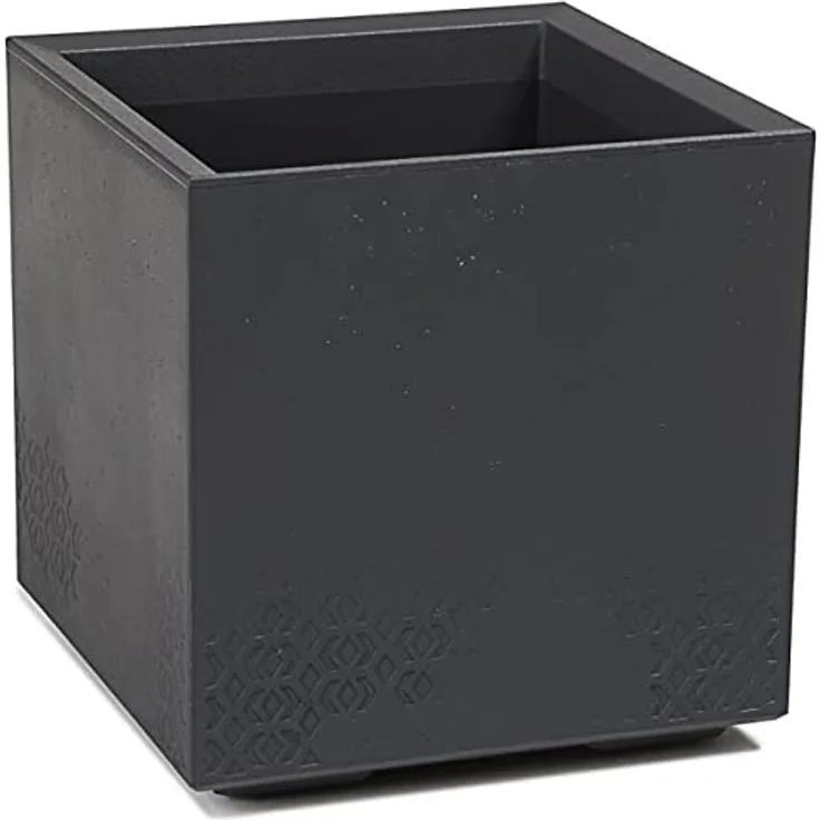 ONDIS24 Pflanzkübel Caro 40, Blumenkübel in Beton Optik mit 36L Volumen, frostsicher, UV-beständig und mit Rollen, 100% recycelter Kunststoff