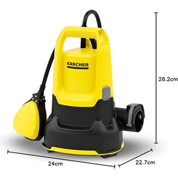 Kärcher Flachsaugende Tauchpumpe SP 9.000 Flat, Tauchpumpe für klares und leicht verschmutztes Wasser, mit Gleitringdichtung, klappbaren Standfüßen, 1"-, 1 1/4"- und 1 1/2"-Schlauchanschluss.Fatalf. – Bild 9
