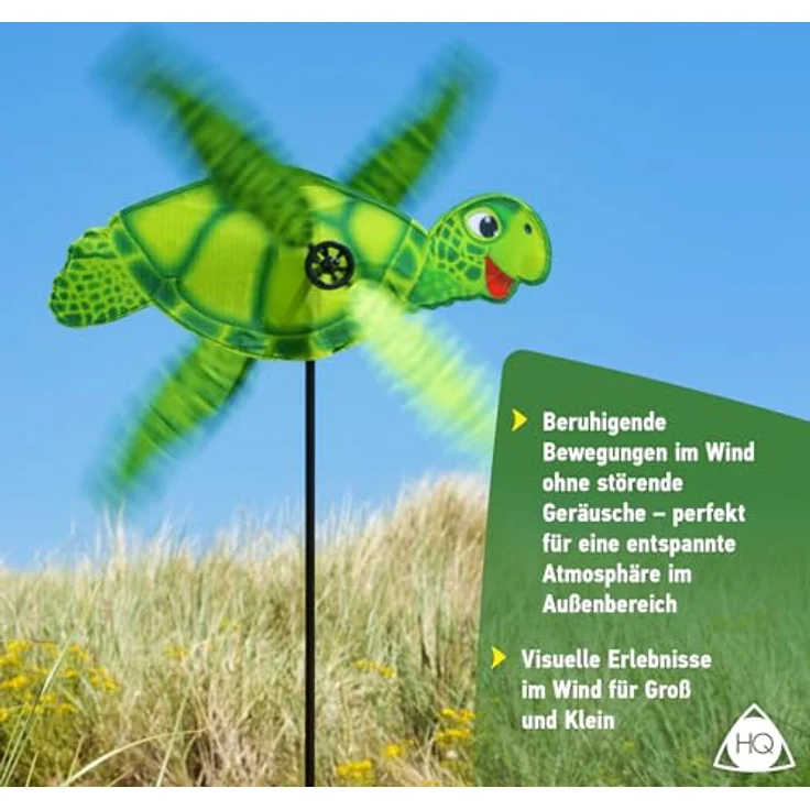 HQ HIGH QUALITY DESIGN Windspiration Paddle Spinner, UV-beständiges und wetterfestes Windspiel Deko für Garten, Terrasse und Balkon mit Standstab (Hummingbird) – Bild 3