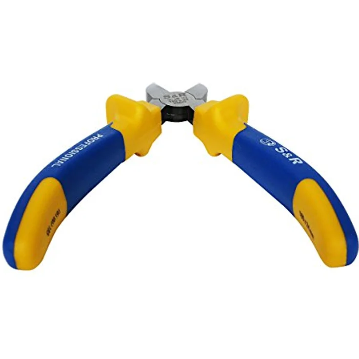 S&R Seitenschneider 180 x 24 mm, gehärtete Cr-V Schneidbacken, phosphatiert, handschonender Griff mit Mehrkomponenten-Hüllen, 290 g – Bild 4