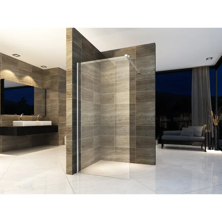 Aloni Walk-in-Dusche ECO50, Klarglas 8 mm, Einscheibensicherheitsglas - Preisvergleich