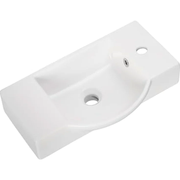 FACKELMANN SBC B. STYLE Gäste WC Set 2-teilig, Waschbecken mit Keramik und Waschtischunterschrank, 55 cm, Braun hell – Bild 3