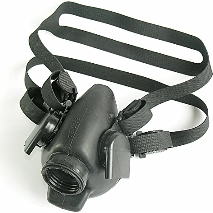 Magni Halbmaske 620N, wiederverwendbare Atemschutzmaske mit EN 140 Norm, aus Gummi/Silikon, verstellbare Passform – Bild 2