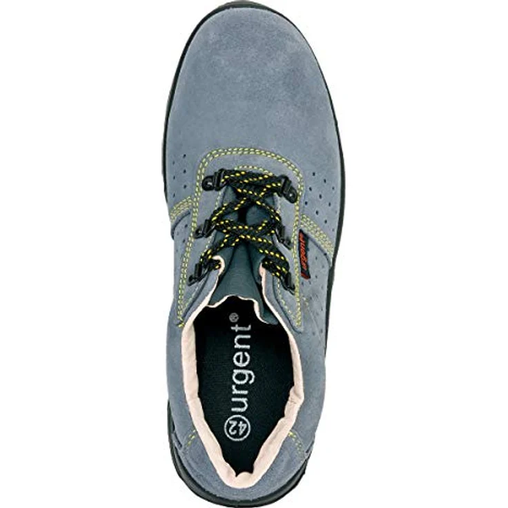 Urgent Arbeitsschuhe Sicherheitsschuhe Halbschuh Schutzschuhe Stahlkappe S1 Arbeitsschuh, Wildleder, Polyurethan Sohle, Schwarz – Bild 9