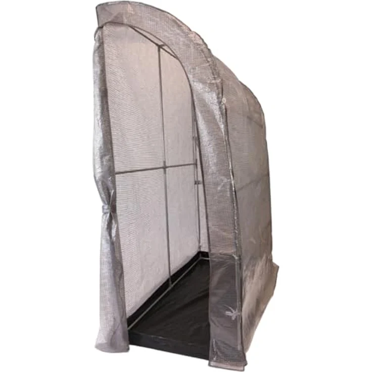 Videx Überwinterungszelt Iceland H:215x80x200 cm, Anlehn-Frost-Schutzhaus für mediterrane Pflanzen, UV-beständige Gitterfolie, PVC Boden, verzinkter Stahlrahmen – Bild 4