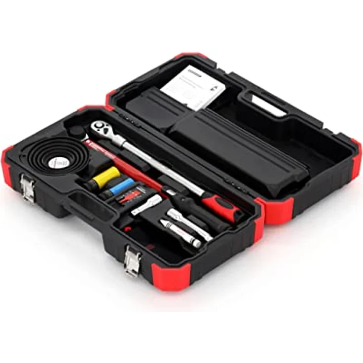 Gedore Red Werkzeugkoffer R68903011, 11-teiliges Rad-Montageset mit 2K-Teleskopknarre, Drehmomentschlüssel (40-200 Nm) und flexiblem Zubehör – Bild 2