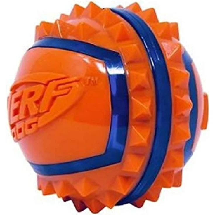 NERF Nerf Dog LED-Spike-Ball, Tierspielzeug aus robustem TPR mit LED-Beleuchtung, ideal zum Werfen und Apportieren – Bild 3