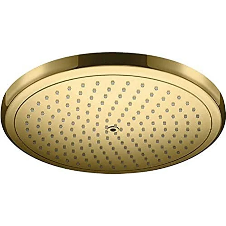 hansgrohe Croma Kopfbrause, Duschbrause mit RainAir-Strahlart, polished gold optic, 280 mm, 15 l/min – Bild 1