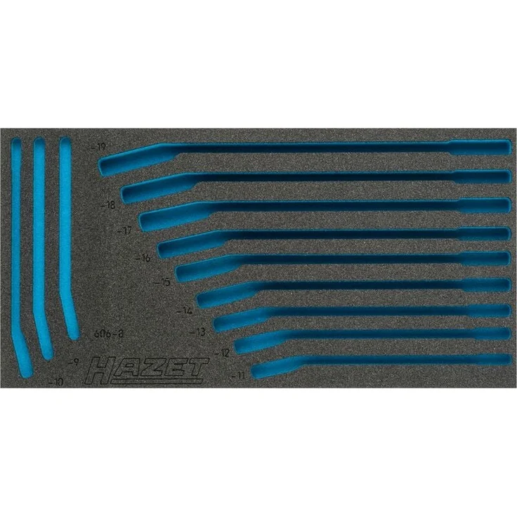 Hazet 2K-Weichschaum-Einlage 163-385L, leer, Made in Germany, für 163-385/12 ? 606 N/12, 343 mm x 175 mm x 40 mm