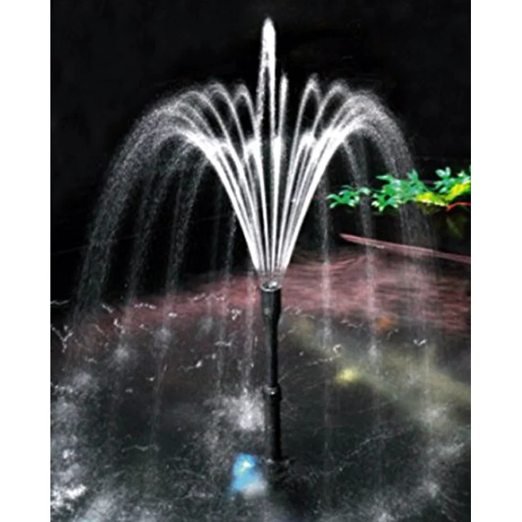 SunSun CUP-129 Springbrunnenpumpe, Teichpumpe mit 1000 l/h, 24W, 9W UVC-Klärer und 4 Fontänendüsen, für Gartenteich und Koiteich – Bild 5