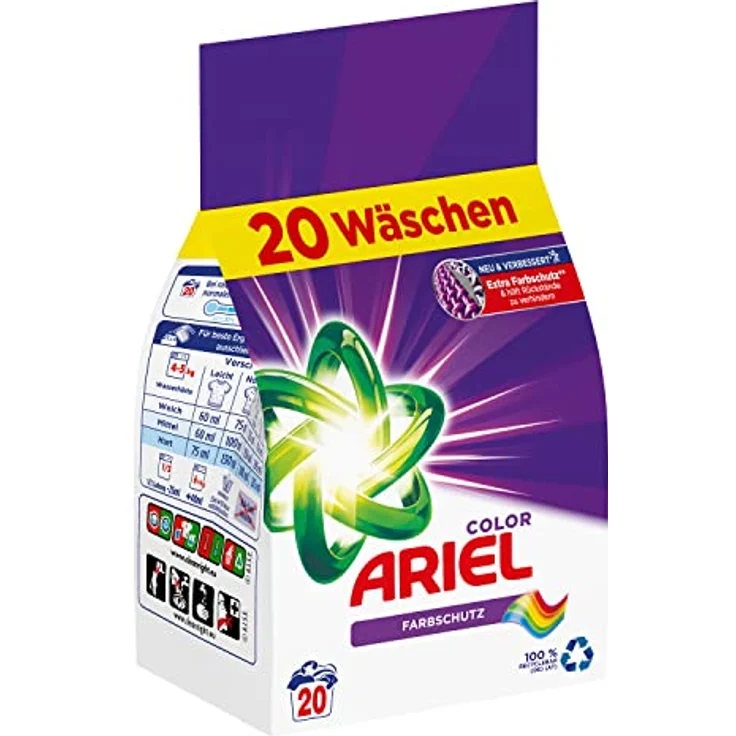 Ariel Waschpulver, Farbschutz, 20 Waschladungen, 1,3 kg – Bild 1