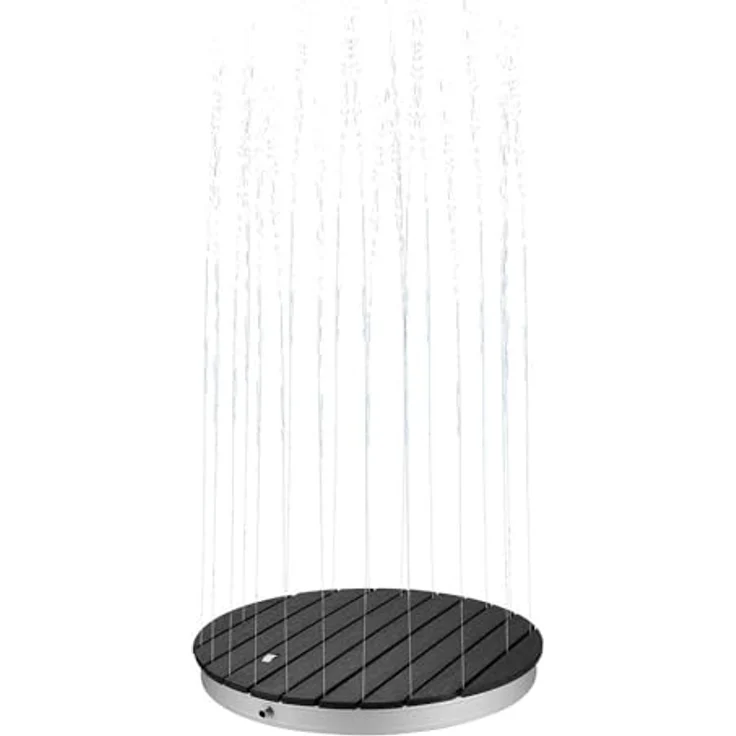 HOME DELUXE Gartendusche Bodendusche CALIA, 4 m Wasserfontänenhöhe, anthrazit, mit integrierten Düsen und witterungsbeständiger WPC-Bodenplatte – Bild 1