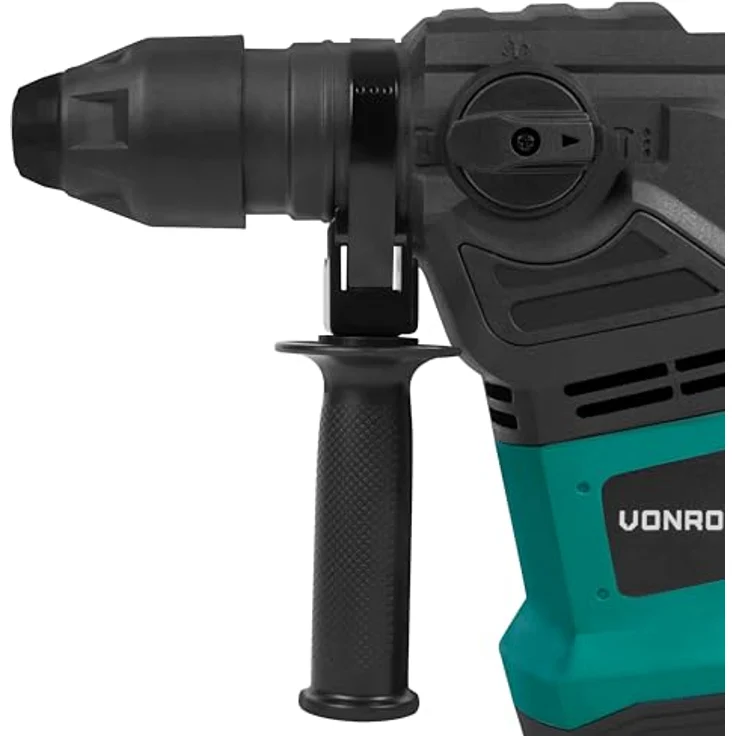 VONROC Bohrhammer Abbruchhammer 1800W, 6 Joule Schlagkraft, SDS Plus Futter, 820/min, inkl. Bohrer und Meißel für Beton, Stahl, Holz – Bild 4
