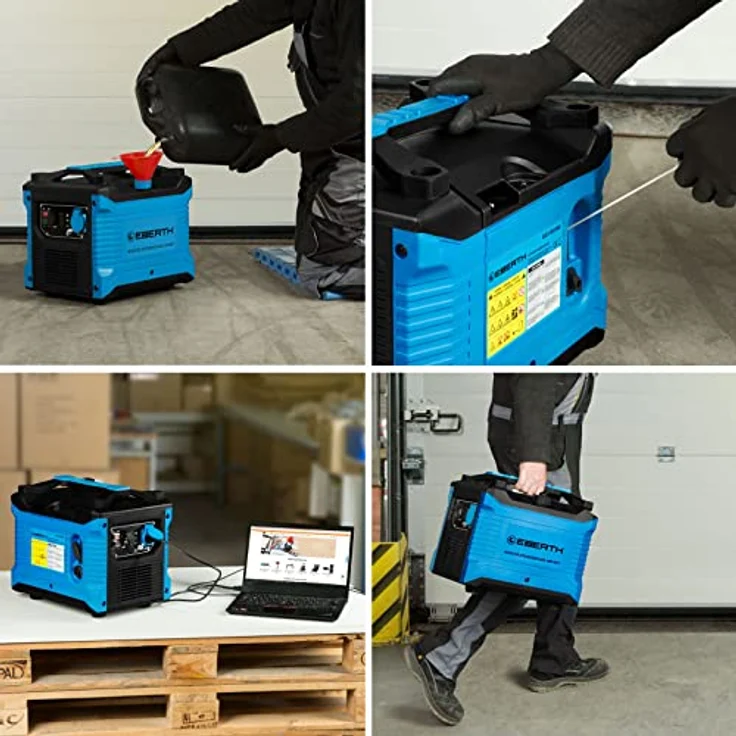 EBERTH GG1-IS1000, 1000 Watt Inverter Stromerzeuger mit 1x 230V Anschluss und 2x USB, leise und kompakt – Bild 6