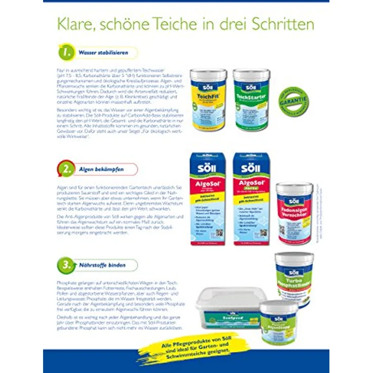 Söll Algenentferner 5 Kg FadenalgenVernichter für 160 Qbm Teichwasser – Bild 4