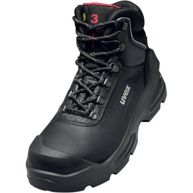 Uvex 3 quatro Sicherheitsschuh S3, robuster Stiefel für schwere Anwendungen, schwarz, Größe 40