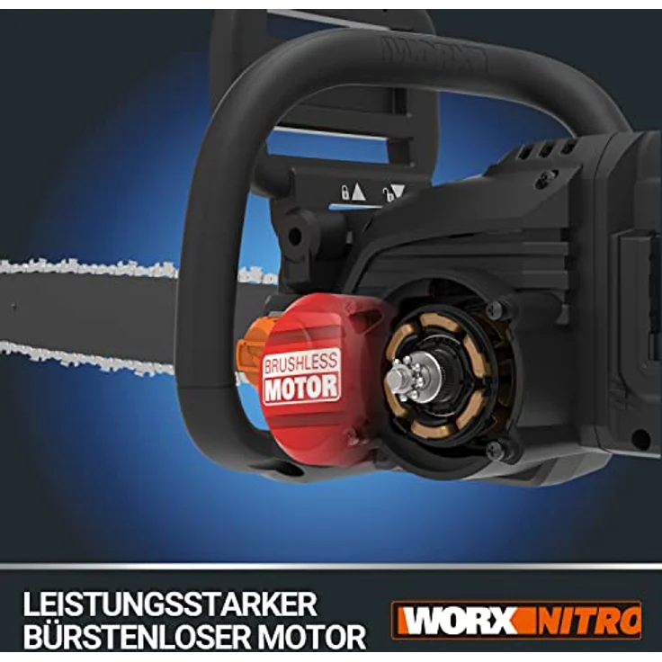 Worx Akku-Kettensäge WORX NITRO WG385E 40V inkl. Akku und Ladegerät, 40,00 cm Schwertlänge, Automatischer Kettenöler, Drahtlos – Bild 5