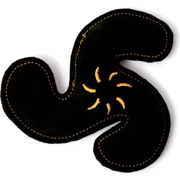 Aumüller Hundespielzeug aus Leder - Wurfstern, schwarz