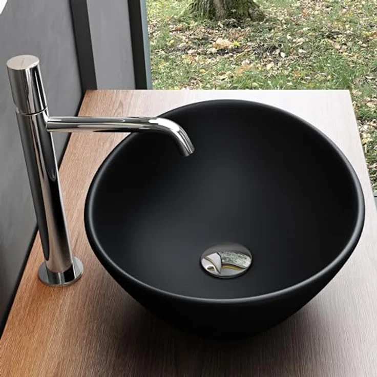 Mai & Mai Aufsatzwaschbecken Brüssel205, Oval / Rund, Keramik Waschschale mit Nano-Beschichtung - Preisvergleich – Bild 3