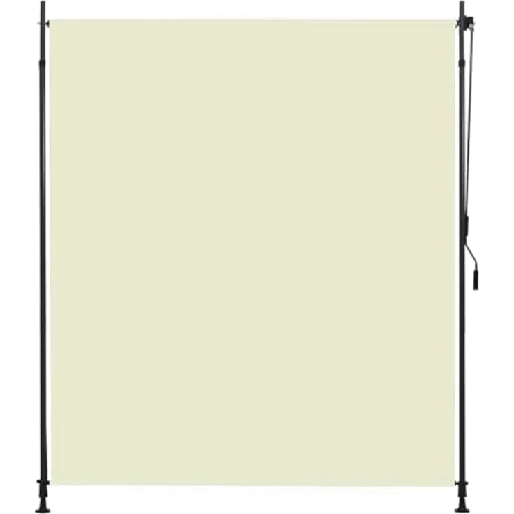 vidaXL Außenrollo 200 x 270 cm Creme, Senkrechtmarkise mit Handkurbel-Längenverstellung und UV-Schutz – Bild 4