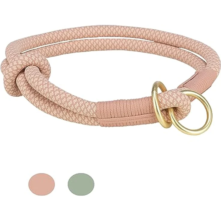 TRIXIE Hundehalsband - Soft Rope Halsband mit Zugbegrenzung - sehr robust und langlebig - S : 35 cm / 6 mm – Bild 5