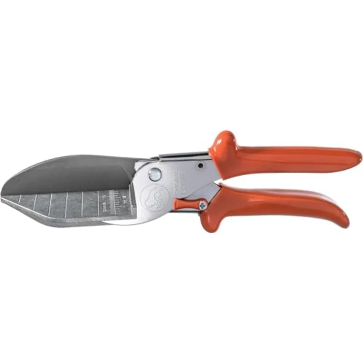 Original LÖWE Leistenschere 3.306 mit 90 Grad Anschlägen - Profilschneider für Kunststoff, Holz, PVC, Leder und Metall, Carbon-Stahl Klinge, 24,5 cm, schwarz