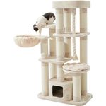 Nobby Kratzbaum Fredo, besonders stabil für große Katzen, mit Spielzeug und gemütlichem Rückzugsort