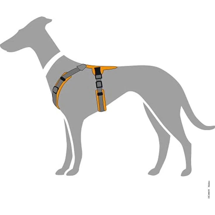 Hunter Hunde-Geschirr Maldon orange-grau XS – Bild 6