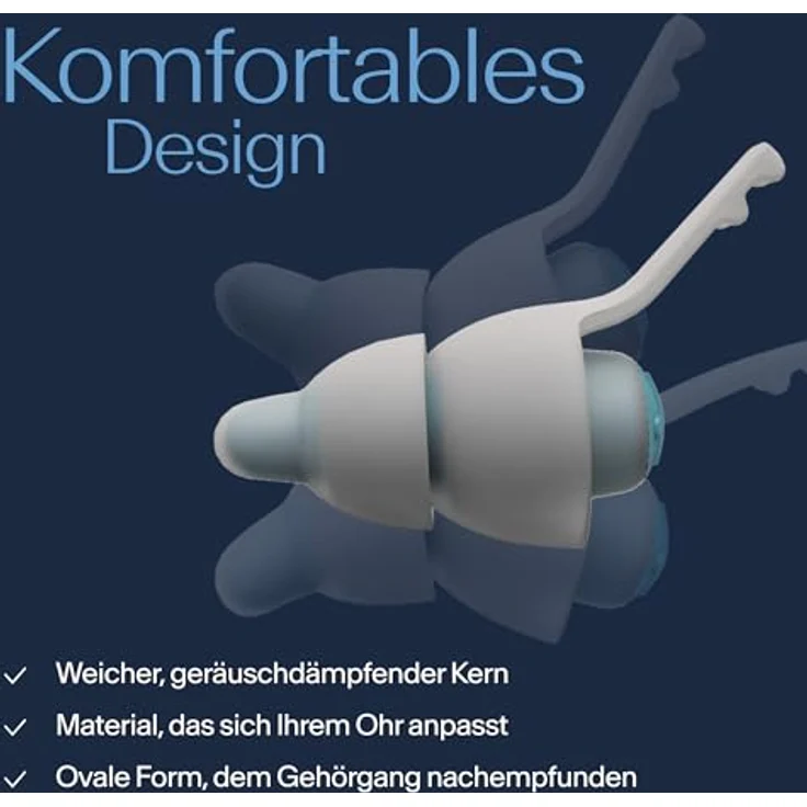 Alpine SleepDeep - Ohrstöpsel 27dB, Neue 3D-Ovalform, Größe S, Schwarz – Bild 3
