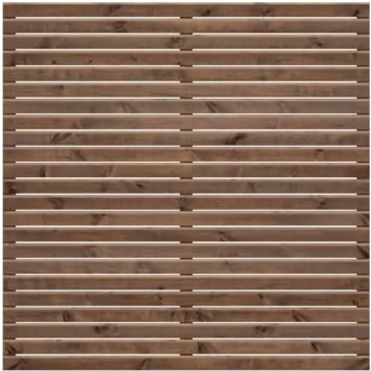 WOODTEX Rhombus Sichtschutzzaun 180x180 cm, Kiefer Holz Gartenzaun DIY Bausatz, kesseldruckimprägniert, braun