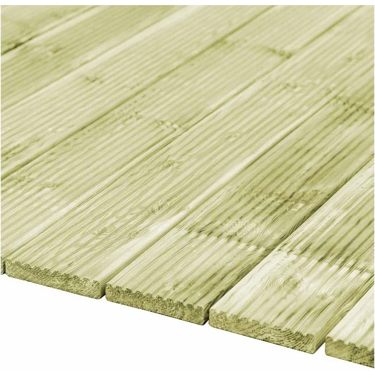 vidaXL Terrassendielen, 8er Set imprägniertes Kiefernholz in Grün, je 14.5x100 cm, 1,16 m²
