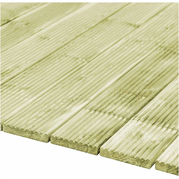 vidaXL Terrassendielen, 8er Set imprägniertes Kiefernholz in Grün, je 14.5x100 cm, 1,16 m²