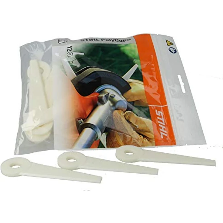 Stihl 4111 007 1001 Kunststoff Ersatz Messer 12 Stück ge­blis­tert – Bild 2