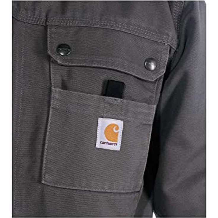 Carhartt Fleecejacke Bartlett grau, Strapazierfähige Arbeitsjacke für Männer – Bild 3