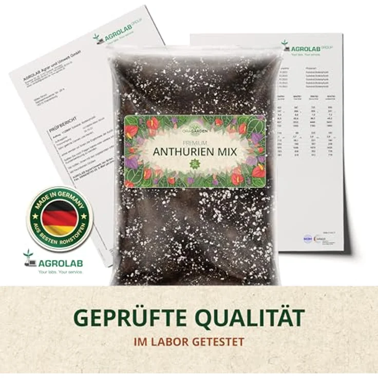 OraGarden Anthurien Erde Blumenerde für Anthurium Premium Qualität (6L) – Bild 6