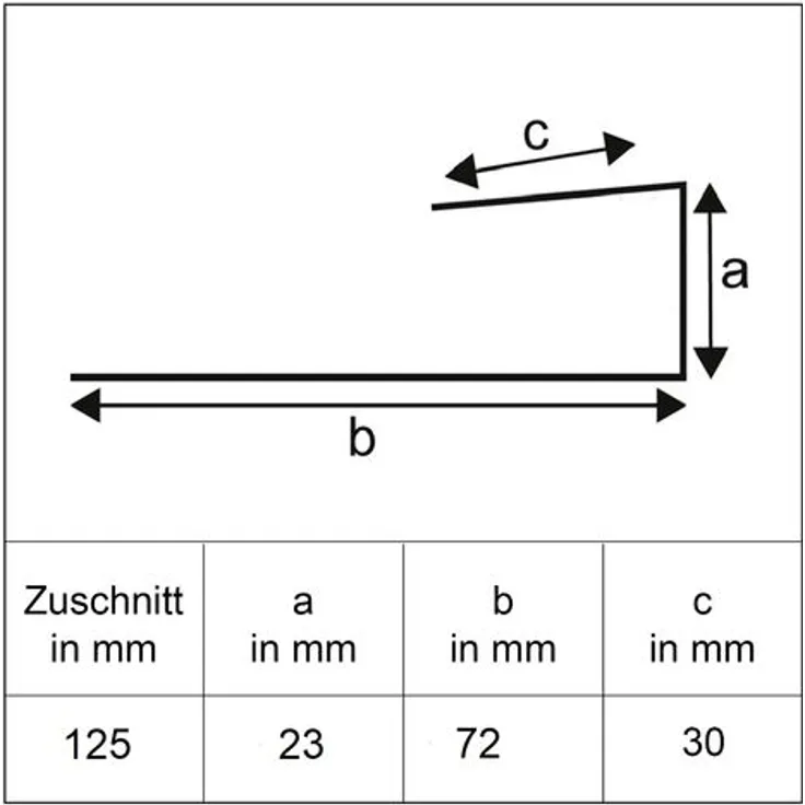 Sarei Anschlussprofil SDF 2000 x 125 mm anthrazit