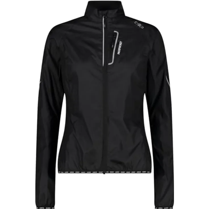 CMP Campagnolo Extralight Jacke, Damen Velojacke, winddicht und wasserabweisend, Schwarz, Größe L (42)