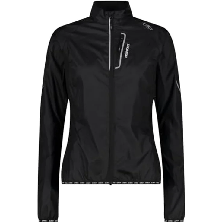 CMP Campagnolo Extralight Jacke, Damen Velojacke, winddicht und wasserabweisend, Schwarz, Größe L (42) – Bild 1