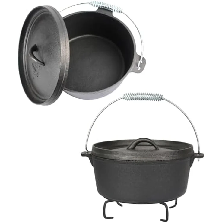 EL FUEGO Dutch Oven 5 tlg. Set AY4661 Pfanne Schmortopf Saucentopf – Bild 3