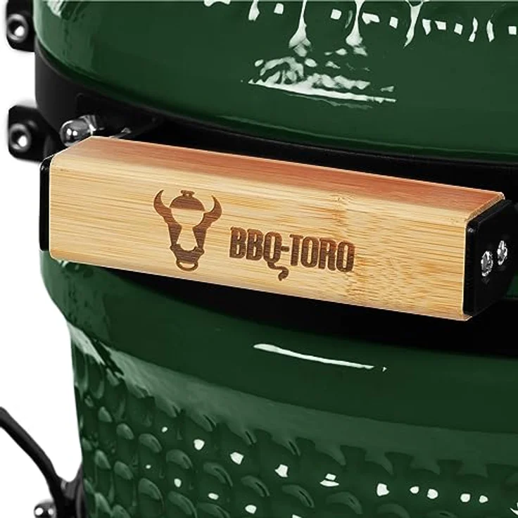 BBQ-Toro Kamado Grill | Holzkohlegrill Haiiro Ø 32 cm mit Thermometer, Holzgriff | Kamado Keramikgrill, Mini Holzkohlegrill, Mini Kamado Grill, Keramik Grill, Kamado BBQ, Ceramic Grill (Green) - Preisvergleich – Bild 5