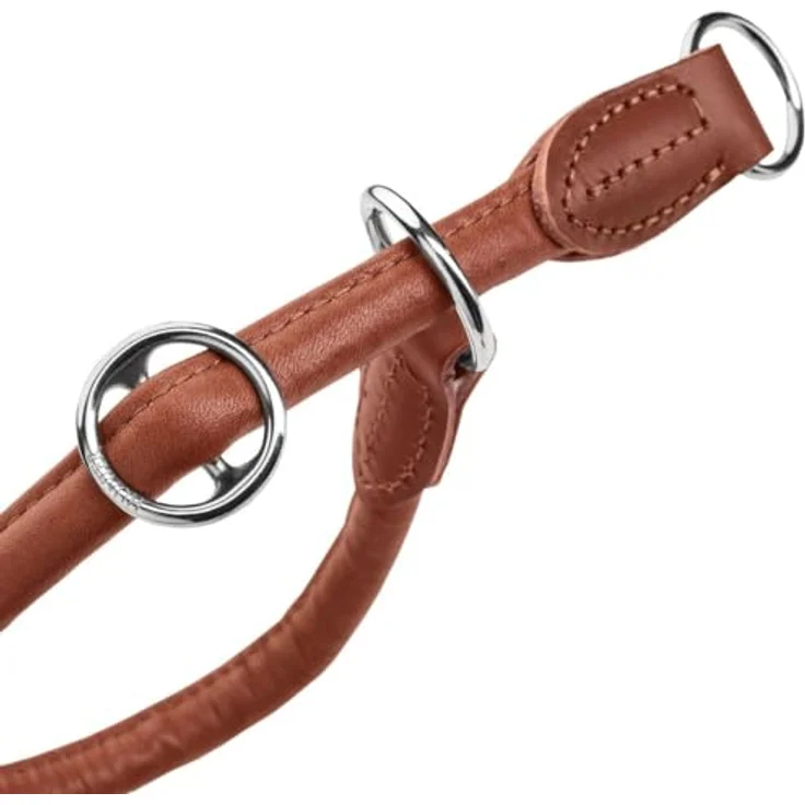 HUNTER Dressurhalsung Round & Soft Canadian Up, Größe S-M, Cognac Hundegeschirr und Leinen – Bild 3