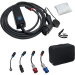 EM2GO Wallbox 11kW, Mobile Ladestation mit Adaptern und robustem Transportkoffer